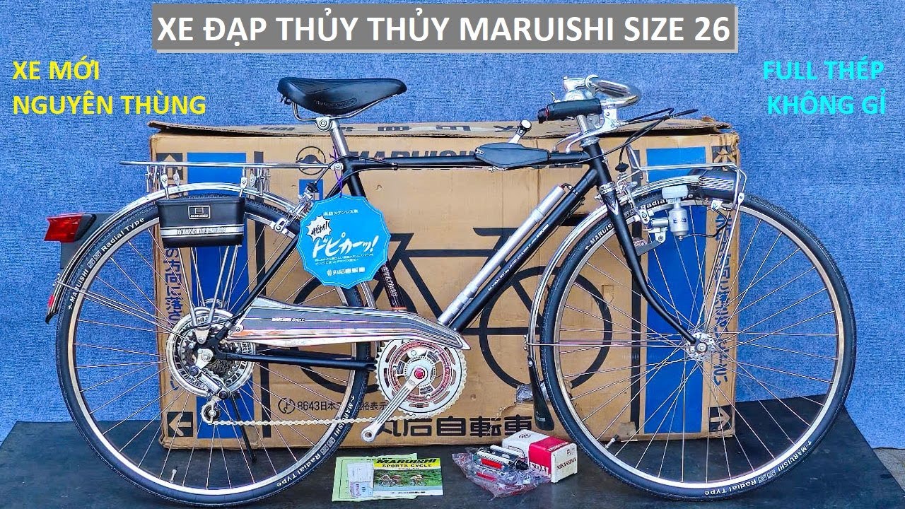 ĐÃ BÁN. Xe đạp thủy thủ Maruishi size 26. Xe mới nguyên thùng. Full thép không gỉ. Cực đẹp