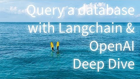 Querying a database with OpenAI