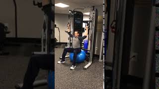 lat pull down on ball FTS