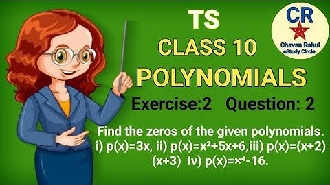Class 10 Maths | Polynomials | Ex 2 Q2 Solution | Find Zeros of Polynomials | TS SSC | Hindi