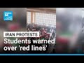 Iran warns students over 'red lines' as protests continue • FRANCE 24 English