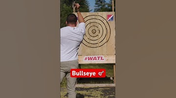 Who knows which axe this is? 😉 #watl #axethrowing #trickshots #bullseye #throwingaxe