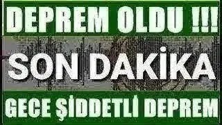 Sondakika Deprem Oldu Gece Vakti̇ O İlimizde Şiddetli Deprem