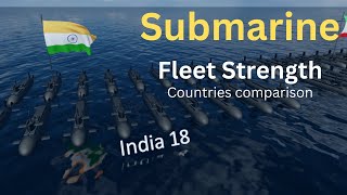 Submarine Fleet Strength by Country 2023 - #countries   #submarines  #comparison   Datarank3d Video.