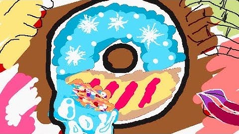 Oddly Satisfying Chocolate Donut Speedpaint Illusion Drawing Tutorial Easy Step By Step ASMR So Cute