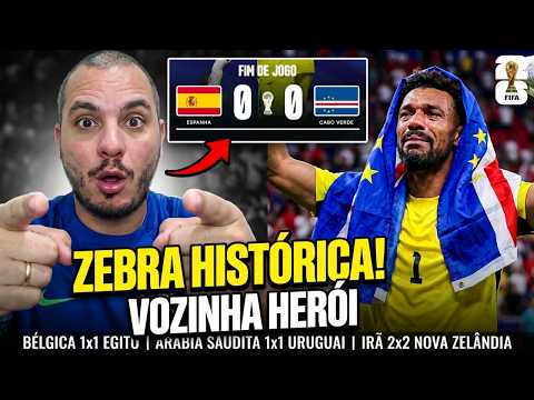 ZEBRA NA COPA! Espanha para em Cabo Verde e Lukaku salva a Bélgica