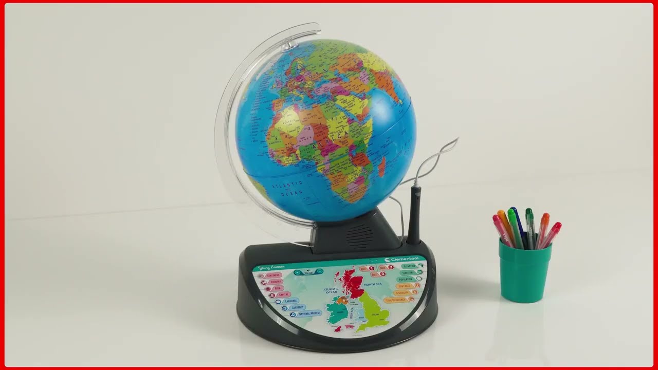 Clementoni - 61739 - THE INTERACTIVE GLOBE WITH LIGHTS (UK) 