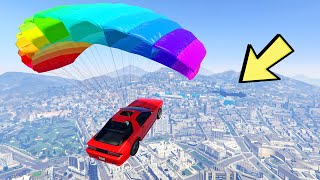 ماب تحدي الطيران المستحيل في لعبة جي تي أي 5 | GTA V Car Parkour Challenge