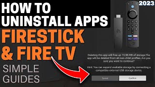 HOW to UNINSTALL APPS on FIRESTICK or FIRE TV! (2023)