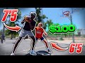 Score On Me, You Get $100 vs 7'5" Hooper & Random People!