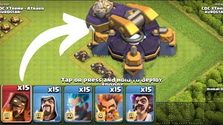 All Max Super and Other Wizards vs Max Scattershots (Clash Of Clans)