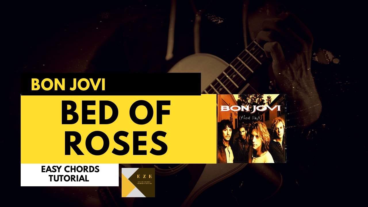 BED OF ROSES (Acoustic Unplugged ) BON JOVI Easy Chords Tutorial 🤟🎸