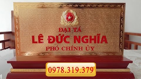 Biển Chức Danh Để Bàn Quân Đội Mạ Vàng