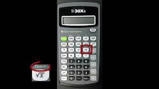TI-30Xa Calculator: Calculating the mean and standard deviation of statistical data