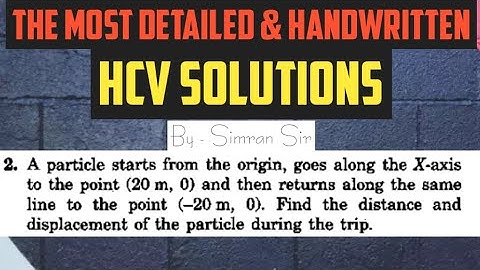 A particle starts from the origin,goes along X-axis to the point HC VERMA REST & MOTION SOLUTIONS