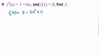 Calc I: Initial Value Problem example 1/3