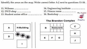 IELTS Listening Map with Answers and Script - The Brandon Complex