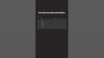One Liner Python Program For Diamond Pattern #python #shorts