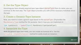 Create Instances Of Types Dynamically In C Using Reflected Types As Type Parameters