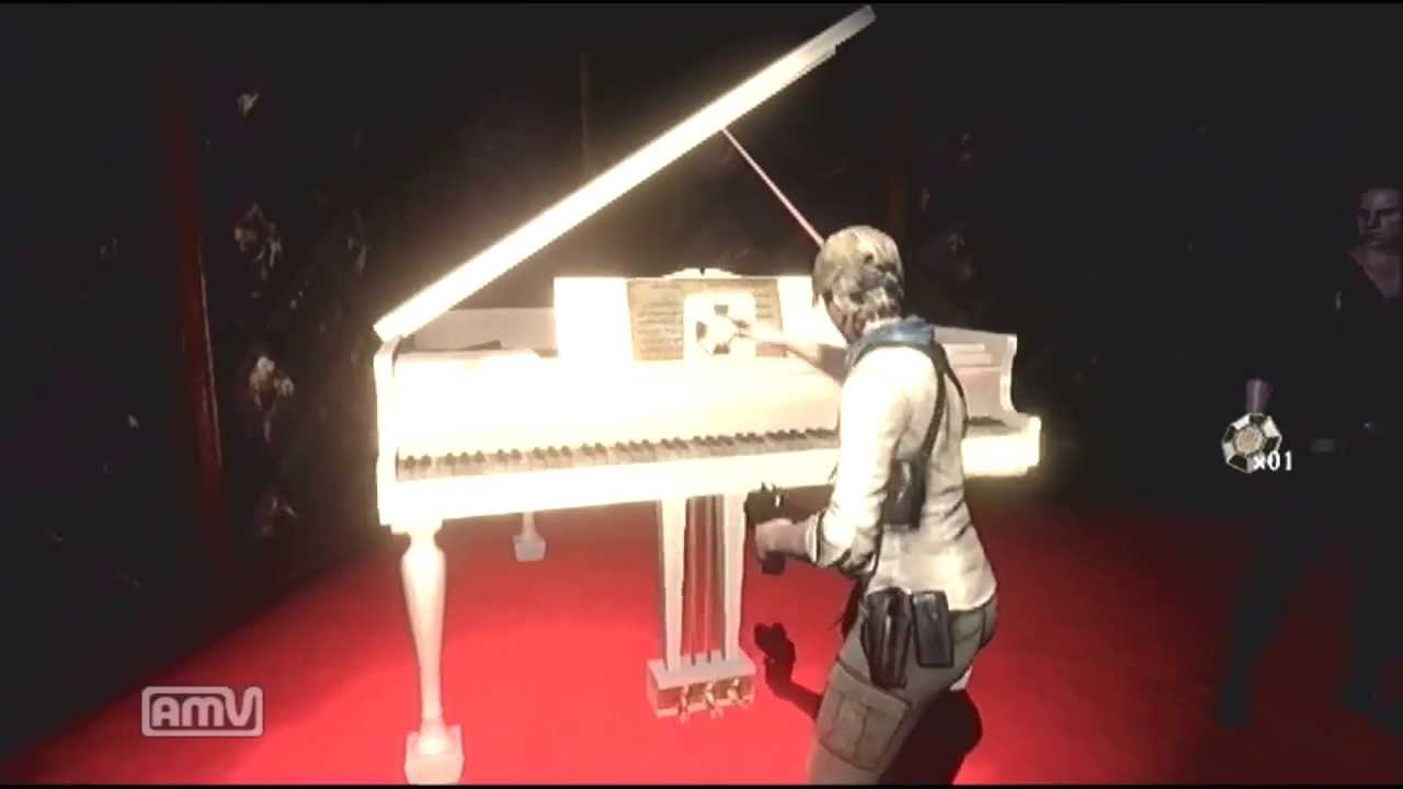 バイオハザード６　ピアノとＡＩクリスとエレベーターの会話