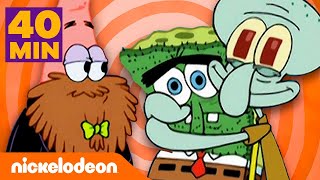 40 MINUTES de personnages de Bob l'éponge qui agissent bizarrement | Nickelodeon France
