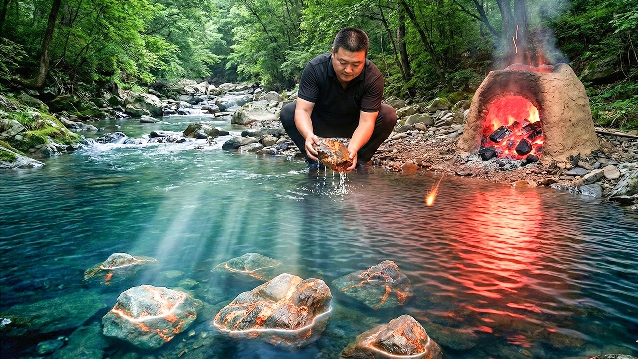 I Discovered Copper in a Stream and Smelted It from Scratch | ASMR Metal Melting