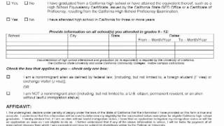 AB 540 CSU affidavit