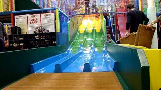 Oliver (3yo) surfing the slide at Dinosaur Adventure Park screenshot 5