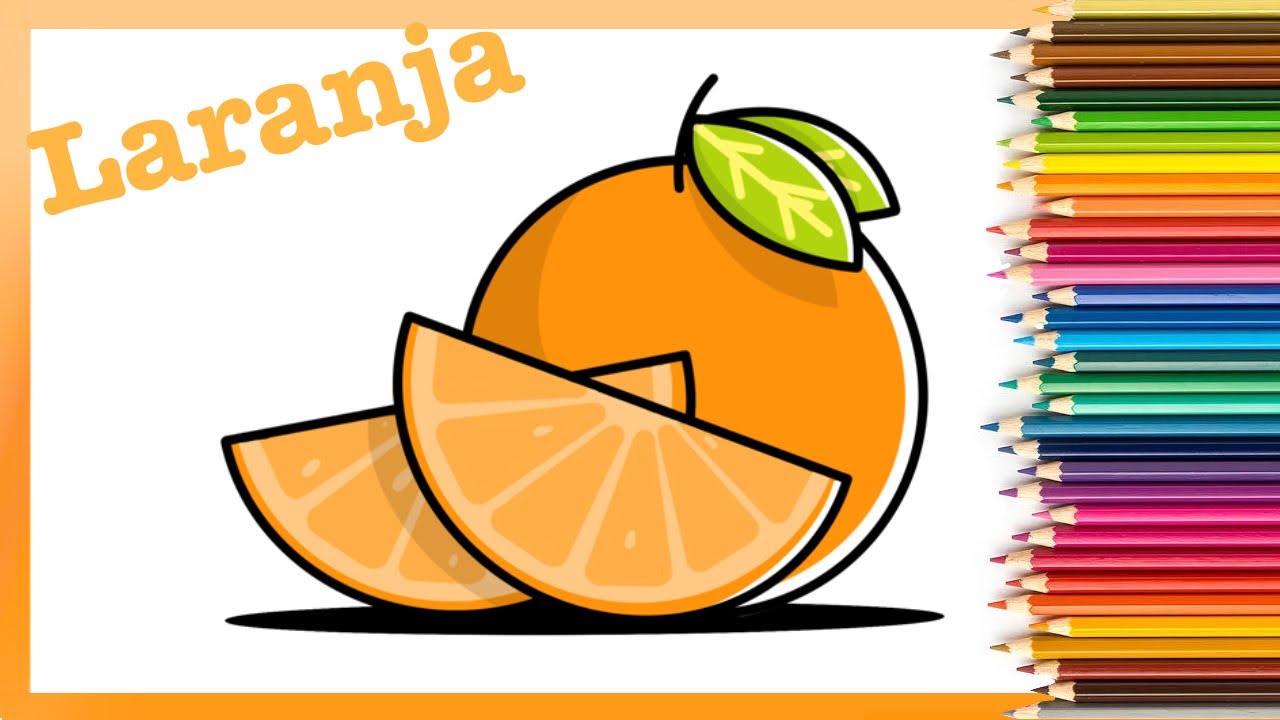 Como Desenhar Uma Laranja Desenho Criativo Bonito Pêra Laranja Lichia