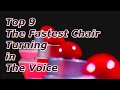 Top 9 Fastest Chair Turns on The Voice