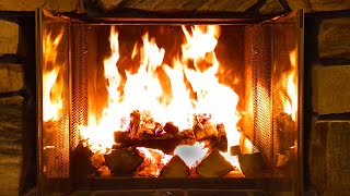 Stunning Fireplace Video | HD 10 Hours Wood Fire Crackling Sounds White Noise | Relax, Study, Sleep