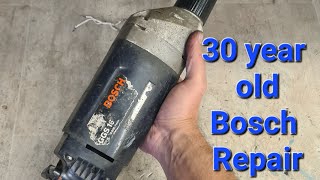 Repairing a 30 year old Bosch GGS16 die grinder with a broken  field.