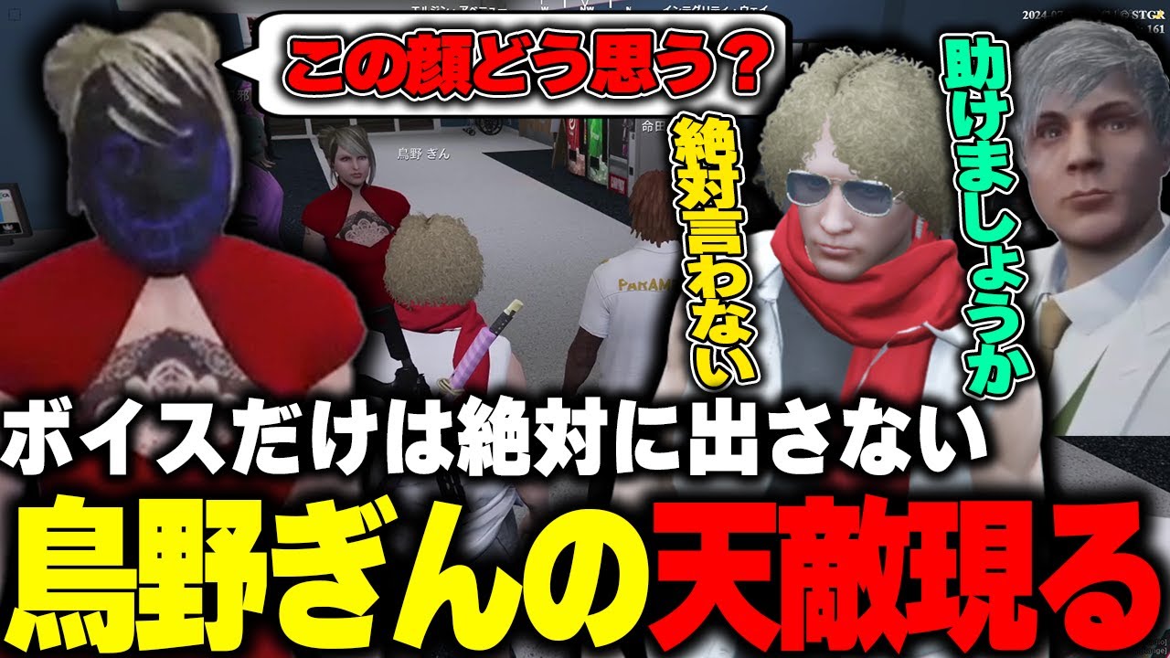 【ストグラ】絶対にボイスを撮りたいれりあ vs ボイスだけは絶対に出さない鳥野