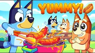 Bluey Cooks the BIGGEST Backyard BBQ! 🌭 | Funny Cartoon for Kids