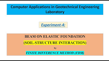 CAGE Lab Experiment No. 4---Beam on Elastic Foundation (SOIL STRUCTURE INTERACTION