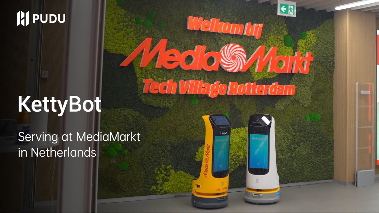 bar passend Mm KettyBot serves at MediaMarkt in Netherlands | Pudu Robotics - YouTube