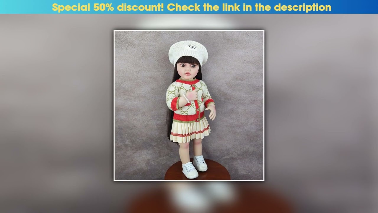 Editor’s Choice 55CM 22Inch Handmade Simulation Girl Doll Can Stand Accompany Baby Washable Toy Bir