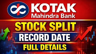 Kotak Mahindra Bank Stock Split   Record Date Announced   Kotak Bank Share Latest News kotak