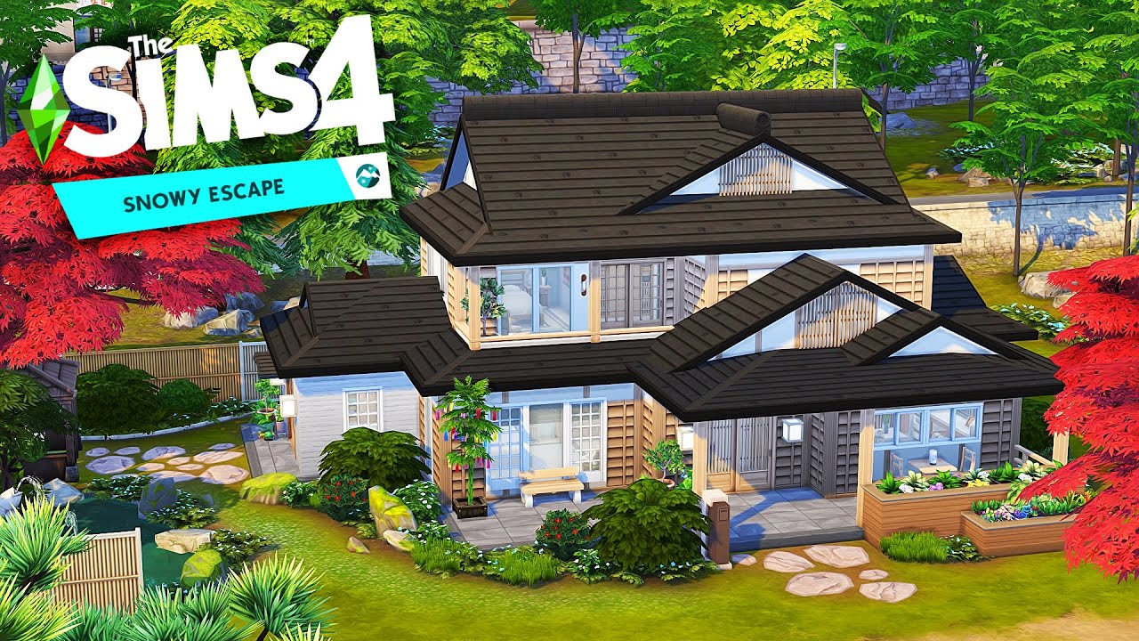 MODERN JAPANESE GENERATIONS HOME 💕 | The Sims 4: Snowy Escape Speed ...