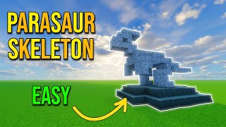 EASY Parasaur DINOSAUR SKELETON (Minecraft Build Tutorial)
