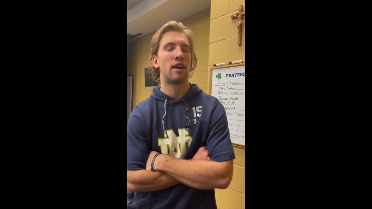 Notre Dame's Ryder Rolston discusses his experience as a Chicago Blackhawks prospect