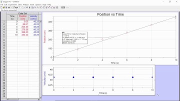 Logger Pro   Creating  v vs t  graph from  x vs t  graph