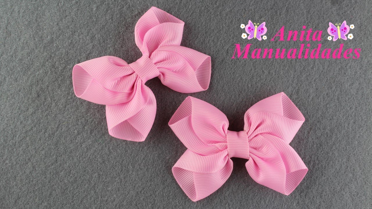 Moño Rosa Pares | Anita Manualidades