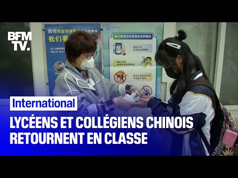 Coronavirus: lycéens et collégiens chinois retournent en classe Coronavirus: lycéens et collégiens chinois retournent en classe