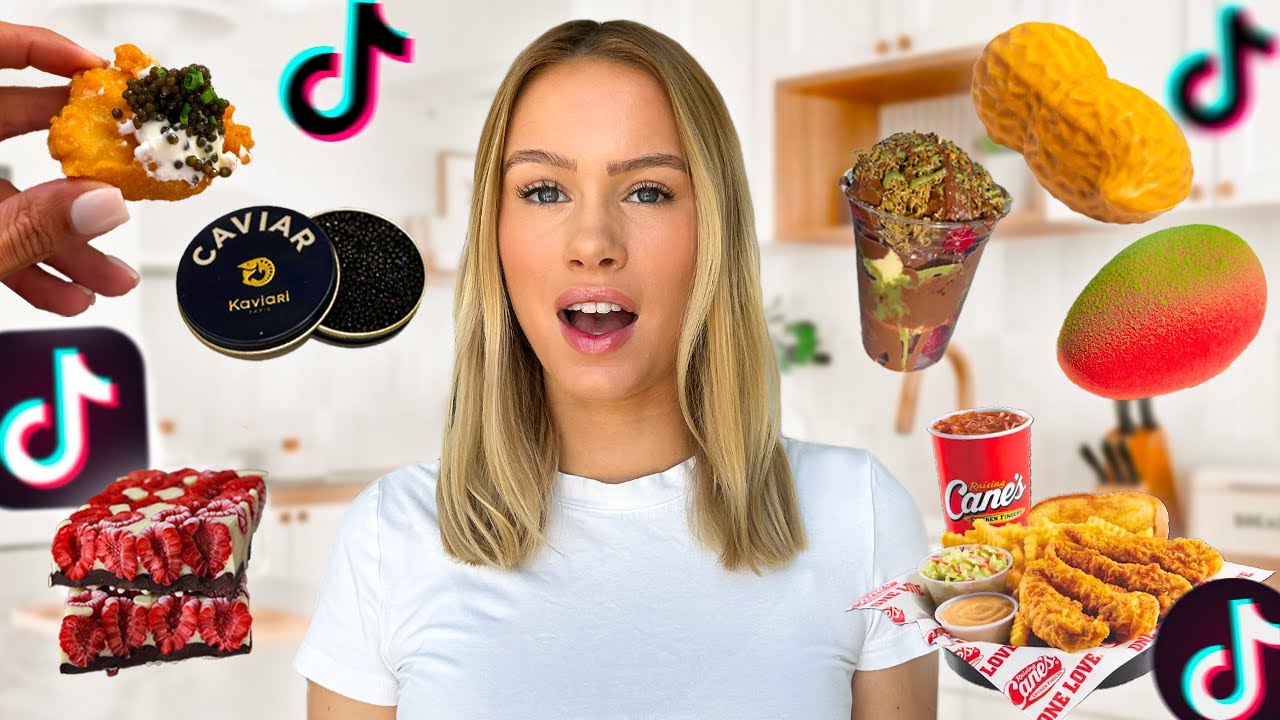 JE TESTE LA NOURRITURE VIRALE SUR TIK TOK | raising canes, temas cake..