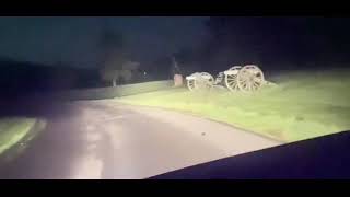 Spooky moment ghosts appear to run across Gettysburg field
