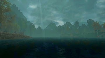 Skyrim Thunderstorm Rain Ambience Near Riften 1 Hour No Music