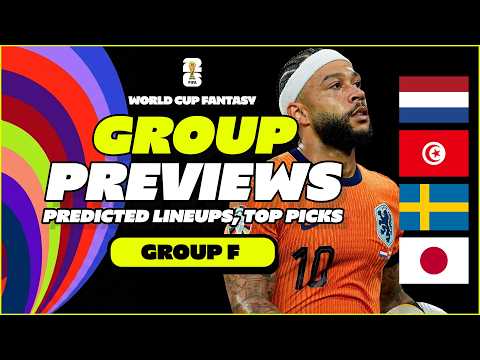 Video WORLD CUP FANTASY 2026 GROUP F PREVIEW Best Picks & Predicted XIs: NED, JPN, SWE + TUN