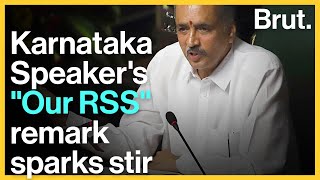 Karnataka Speaker's "Our RSS" Remark Sparks Stir