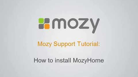 How to install MozyHome
